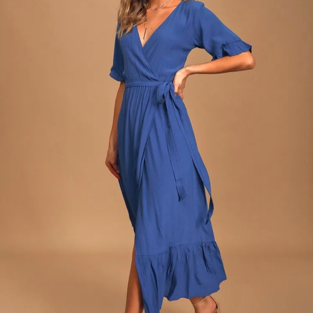 Lucy Love Enchanted Cobalt Midi Dress